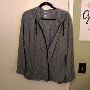 Light gray workout jacket. Plus size.